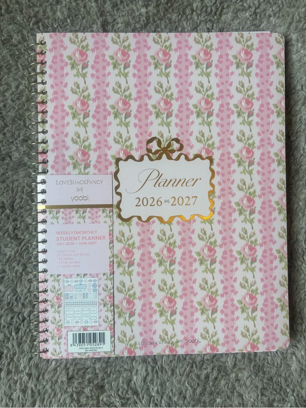 LoveShackFancy x Target Yoobi Blooming Heirloom Monthly/Weekly Student Planner